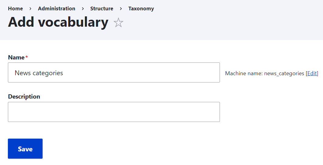 Даем имя словарю