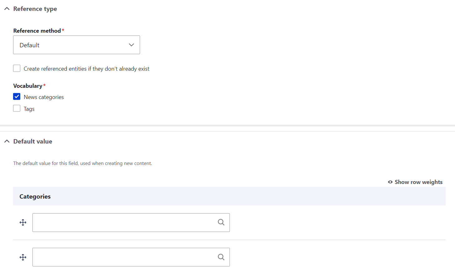 Определяем метод ссылки и словарь