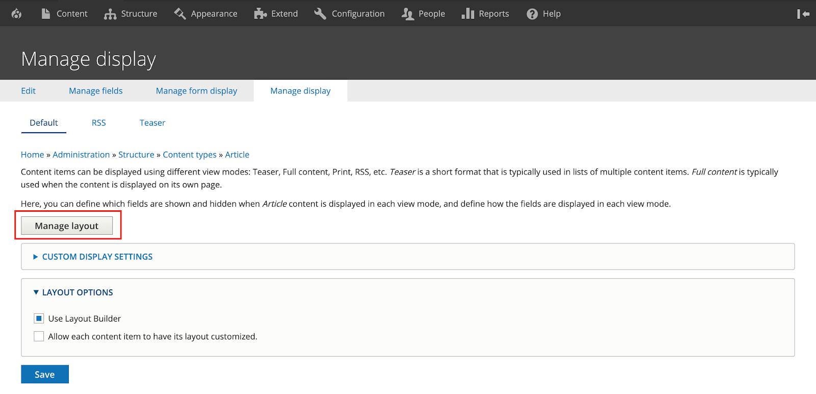 Управление отображением